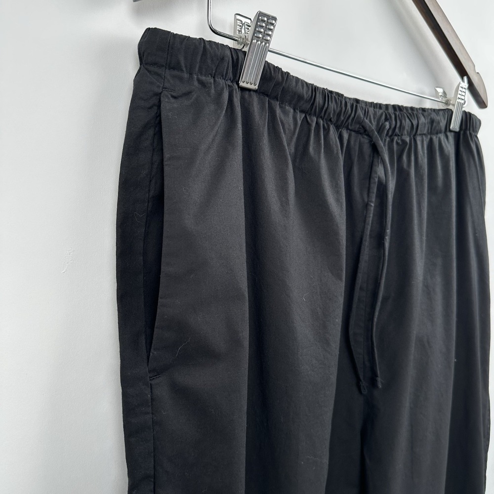 Banana Republic Cotton Poplin Pull-On Pants Large Black High Rise NWT Pockets - Picture 9 of 14